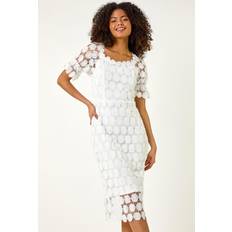 Dusk Sun Crochet Dress - White
