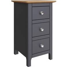 Blue Bedside Tables Fwstyle 3 Drawer Oak Graphite Blue Bedside Table