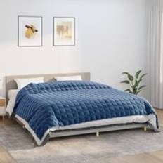 Weight Blankets Berkfield Home Weighted 235x290 cm 15 kg Fabric Weight blanket Blue