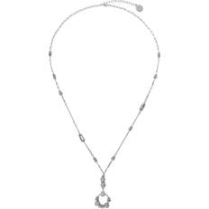 Bibi Bijoux Vintage Charm Long Pendant Necklace - Silver