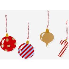 Flying Tiger Copenhagen Gift Tags 4 pcs Christmas Tree Ornament