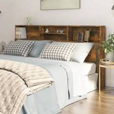 Beds & Mattresses Berkfield Home Cabinet Smoked Oak 200x19x103.5 cm Brown Headboard