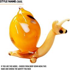 NOVECRAFTO Mini Glass Animal Orange One Size Figurine