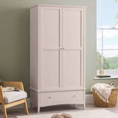 Doors - Pink Wardrobes Christow Pink Double with Drawer One Size Wardrobe
