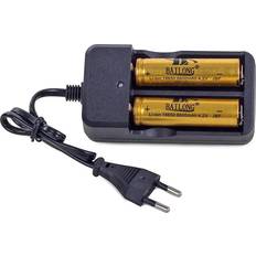 2x Akkulaturi 14500 16340 18650 26650 32650 Akut Black