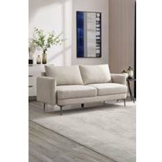 Beige Sofas More4Homes Sofia Modern Fabric Living Room Sofa 3 Seater