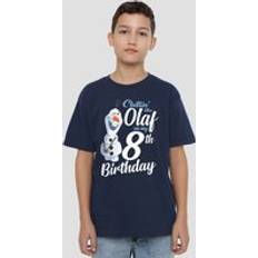 Frozen Chillin Like Olaf 8Th Birthday Kids T-Shirt - Navy