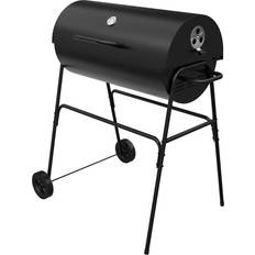 BBQs House of Home Barrel Charcoal Bbq Grill With Lid Thermometer 70.5 cm W