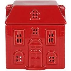 Oil Lamps Something Different Ceramic House Burner Red One Size Oil Lamp