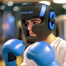 Martial Arts Protection Sportnow Boxing Headguard with Adjustable Strap for Sparring Kickboxing M/L