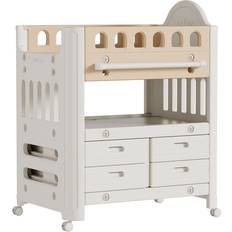 Changing Tables ClassicLiving Kidkid Adjustable Baby Changing Table with Storage and Wheels 108 cm H X 85 cm W X 62cm D
