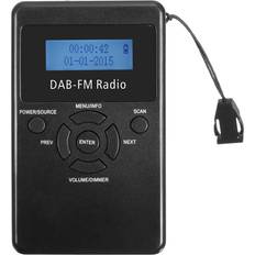 Jgstore17 FM/DAB Radio Portable Digital Audio Broadcasting Rechargeable Receiver Headphone