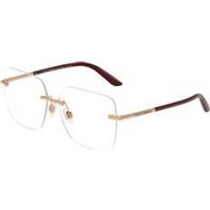 Glasögon & Läsglasögon Dolce & Gabbana Damen DG1360 1298 Rahmen Metall Gold Transparent Quadratisch