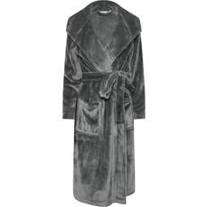 Clothing M&Co Hooded Dressing Gown - Dark Grey