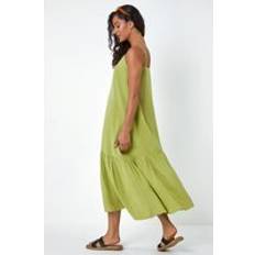 Clothing Dusk Strappy Tiered Maxi Dress - Green