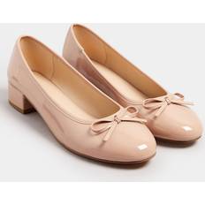 Heeled Ballet Pumps - Nude