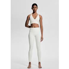 H&M Träningsleggings med SoftMove - Crèmevit