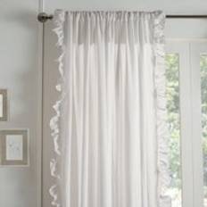 OHS Frill Voile Net Curtains 2 Window Panels Sheer Rod Slot Top Pair Set 140cm width x 220cm