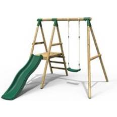 Rebo Wooden Swing Set Apollo Green One Size
