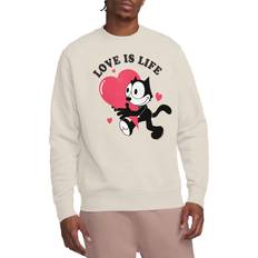Natural - Unisex Jumpers Universal Felix The Cat Love Is Life Sweatshirt - Natural