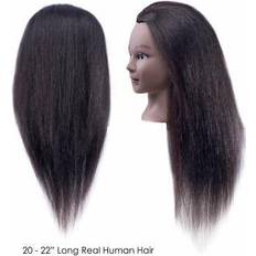 100% Real Hair Mannequin Hairdresser Cosmetology Doll 1.81 lbs
