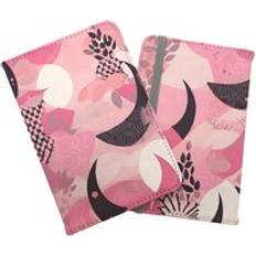 Passport Covers Warren Reed Abstract Pink Moon Pattern Passport Cover
