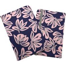 Passport Covers Warren Reed Floral Botanical Pattern Passport Cover - Pink Navy
