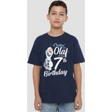 Chillin Like Olaf 7Th Birthday Kids T-Shirt - Navy