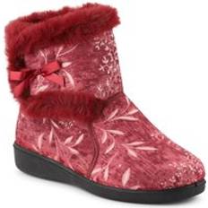 Pavers Shoes Pavers Warm-Lined Touch-Fasten Slippers - Burgundy