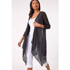 Clothing Roman Longline Waterfall Cardigan - Black