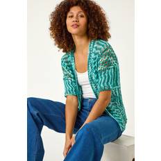 Clothing Roman Space Dye Knit Cardigan - Teal