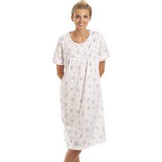 Pink Nightgowns Camille Classic Pink Floral Dot Print Jersey Nightdress - Classic Pink