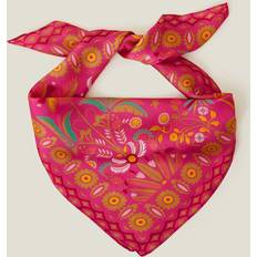 Pink Scarfs Accessorize Jaipur Palm Print Satin Square Scarf - Pink