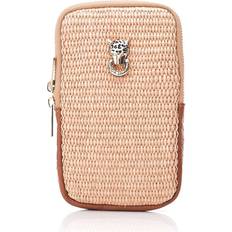 Strå Skuldertasker Moda In Pelle Sara Bag Raffia Telefontasken