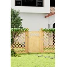 Gates Living and Home Rhombus Garden Wood Fence Gate Natural M