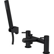 Balterley Round Minimalist Bath Shower Mixer Tap with Shower Kit One Size Matt black