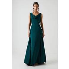 Coast Honoured Sleeveless Cowl Neck Satin Maxi Bridesmaid Dress - Green