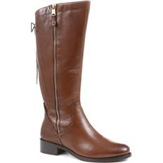 Leather High Boots Pavers Leather Knee High Boots - Brown