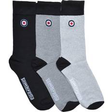 Lambretta Clothing Lambretta Mens Paisley Socks Pack of 3 - Black/Charcoal
