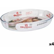 Quttin Transparent Glas Oval 4,5 L Set om 4 Ugnsform
