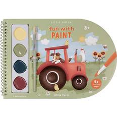 Little Dutch Kreativitet & Pyssel Little Dutch Målarbok Med Vattenfärg Brush One Size