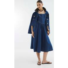 Denim - Women Dresses River Island Denim Corset Midi Dress - Dark-Navy