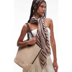 Arket Accessories Arket Pure Wool Thin Printed Scarf - Black/Beige