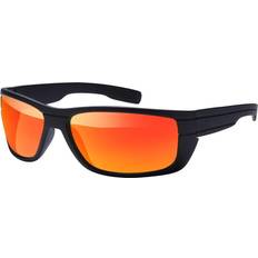 Bezlit Sport Sun Glasses Polarized Rectangle Matt Mirror - Crimson Red