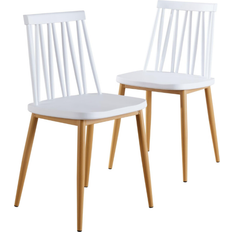 Irons Kitchen Chairs Home Source 5056065465990 White Kitchen Chair 84cm 2pcs