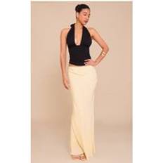 Tencel Skirts PrettyLittleThing Lemon Tencel Maxi Skirt - Lemon