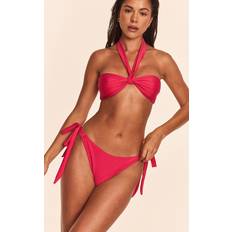 PrettyLittleThing Fuschia Halter Neck Bikini Top - 6