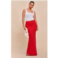 Tencel Skirts PrettyLittleThing Tomato Tencel Maxi Skirt - Tomato Red