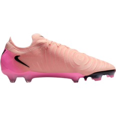 Flyknit Football Shoes Nike Phantom GX 2 Elite FG Low-Top - Crimson Tint/Pink Blast/Black