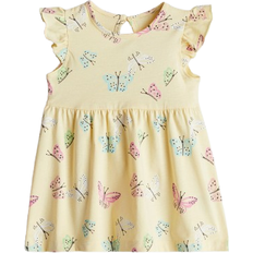 H&M Printed Cotton Dress - Yellow/Butterflies